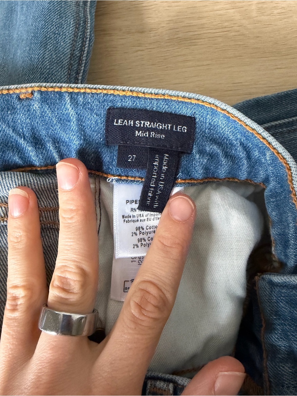 NWT Veronica Beard Leah Mid-Rise Straight-Leg Jeans 27 - Picture 9 of 11